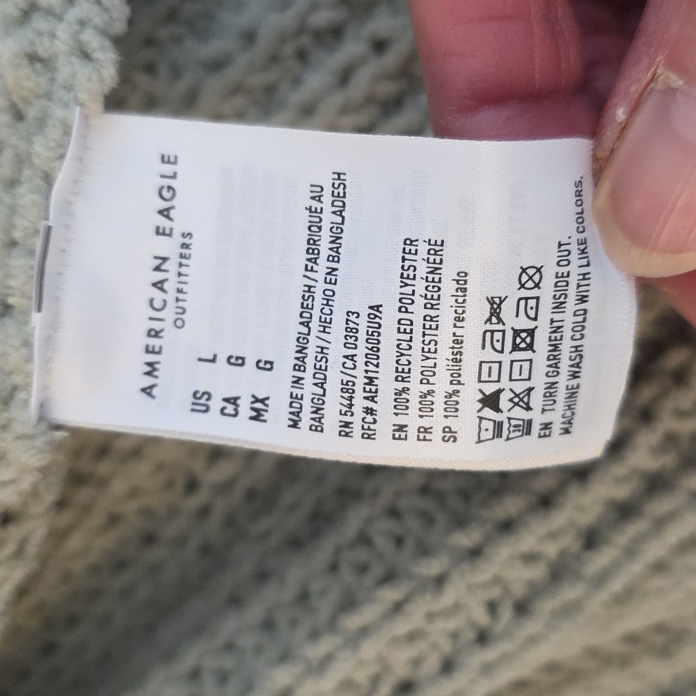 American Eagle Outfitters Sage Green Cardigan Sweater Large - Picture 9 of 12